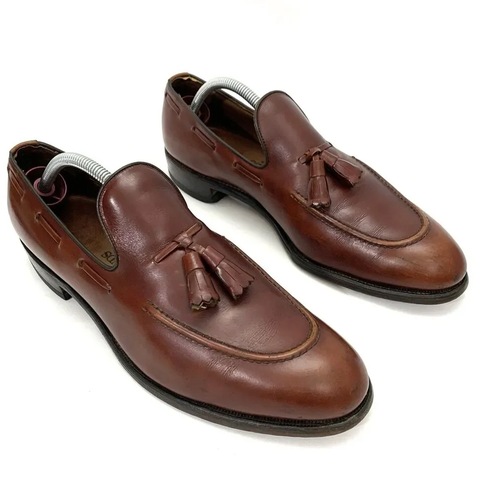 VNTG ALLEN EDMONDS SARATOGA Dress Tasseled Loafers, 95710, Cognac U.S. 10B COMB.